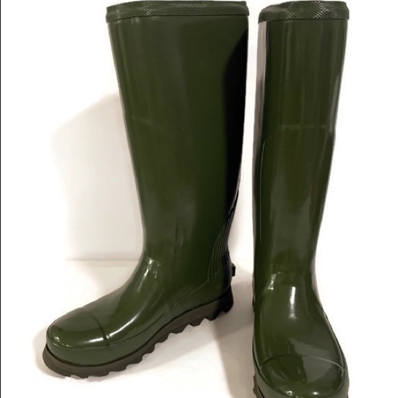 Sore Joan Rain Tall Gloss Waterproof Green - Picture 2 of 4